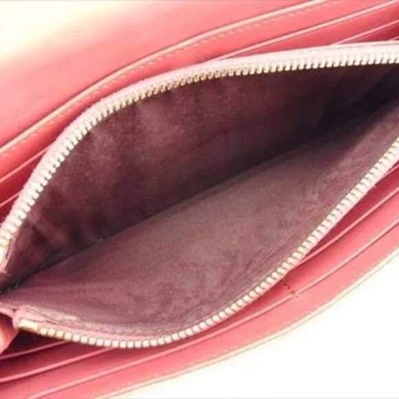 Miu Miu Wallet Purse Long Wallet Pink PVC Leather - Woman Authentic Use - Picture 3 of 16